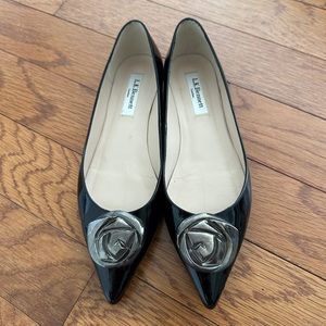 BRAND BEW LK Bennett Black Flats 7.5